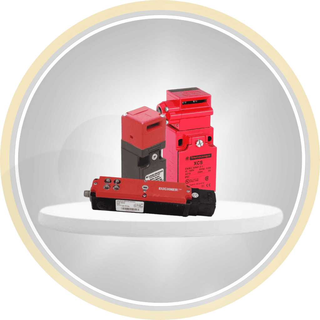 Industrial safety products including safety switches and interlocks for machine protection – available on Smidmart