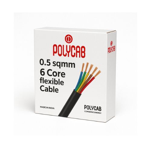 Polycab 0.5 Sqmm 6 Core Flexible Cable High Quality Multicore Cable – Smidmart Polycab 0.5 Sqmm 6 Core Flexible Cable High Quality Multicore Cable – Smidmart