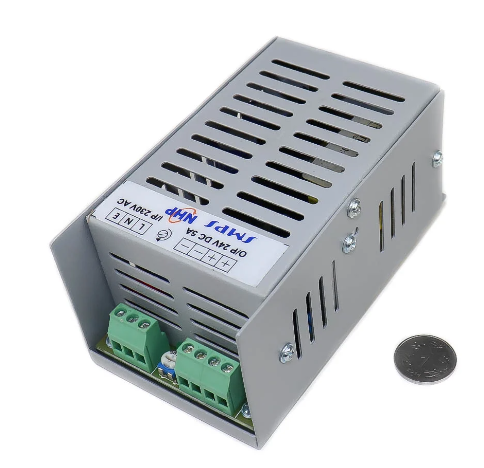 NHP 24V 5A SMPS with Mounting Clamp – Power Supply Unit Available at Smidmart Pune