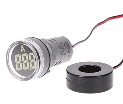 Smidnya White Round Ammeter 0–100A AC – Industrial Panel Display in Pune at Smidmart