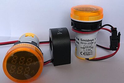 Yellow Smidnya Dual Meter 500V 100A – Round Indicator for Panels at Smidmart Pune Yellow Smidnya Dual Meter 500V 100A – Round Indicator for Panels at Smidmart Pune