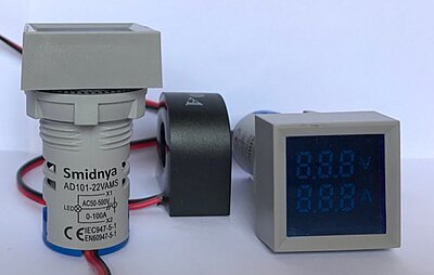 Smidnya Blue Voltmeter & Ammeter 500V 100A – Buy Panel Meter in Pune at Smidmart